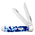 Case Blue Crackle Kirinite Mini Trapper 50725 - Engravable