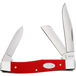 Case Red Synthetic Medium Stockman with White SparXX Shield 56982 - Engravable