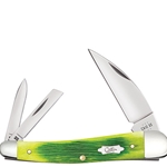 Case Lime Green Bone Seahorse Whittler 61047 - Engravable